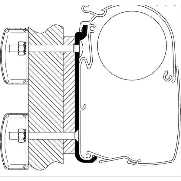 Thule Adapter-Set Dethleffs Globebus, Länge 4 M 1 Thule Adapter-Set Dethleffs Globebus, Länge 4 M