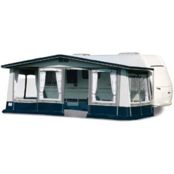 Wohnwagenvorzelt Brand Castello -Dometic Verkaufsgeschäft brand castello caravan vorzelt tuer mitte rechts linke vorderwand als balkon abgeklappt 1000 3 18473